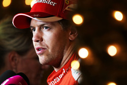 Sebastian Vettel, Ferrari with the media