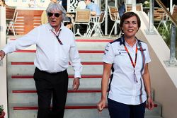Bernie Ecclestone, avec Claire Williams, Team Principal de Williams