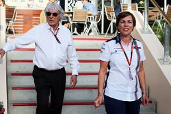 Bernie Ecclestone, with Claire Williams, Williams Deputy Team Principal