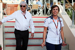 Bernie Ecclestone, avec Claire Williams, Team Principal de Williams