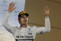 Nico Rosberg, Mercedes AMG F1 celebra su tercer lugar en el podium