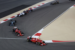 Sebastian Vettel, Ferrari SF15-T at the start of the race