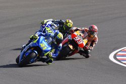 Aleix Espargaro, Team Suzuki MotoGP y Marc Marquez, Repsol Honda Team y Valentino Rossi, Yamaha Factory Racing