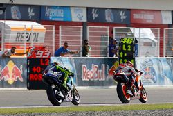 Marc Marquez, Repsol Honda Team and Valentino Rossi, Yamaha Factory Racing