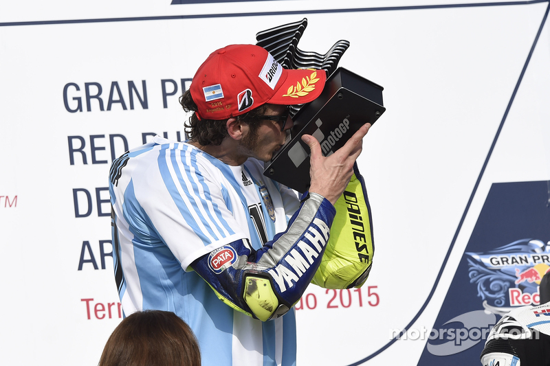 Podium: winner Valentino Rossi, Yamaha Factory Racing