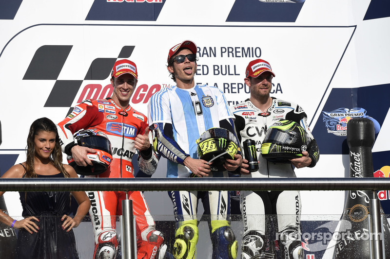 Podium: 1. Valentino Rossi, 2. Andrea Dovizioso, 3. Cal Crutchlow