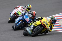 Alex Rins, Paginas Amarillas HP 40, Mika Kallio, Italtrans Racing Team et Xavier Siméon, Federal Oil Gresini Moto2