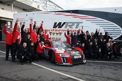 Second place Pierre Kaffer and Laurens Vanthoor and winners Christopher Mies and Nico Müller, Audi Sport Team WRT R8 LMS