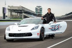 Jeff Gordon is unveiled as the driver of the 2015 Indianapolis 500 Chevrolet pace car