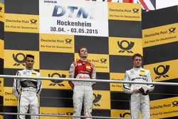 Подиум 2ое место - Паскаль Верляйн, HWA AG Mercedes-AMG C63 DTM, 1ое место - Джейми Грин, Audi Sport