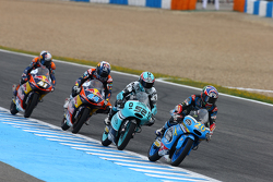 Fabio Quartararo, Estrella Galicia 0,0, Danny Kent, Leopard Racing, Miguel Oliveira, Red Bull KTM Ajo et Brad Binder, Red Bull KTM Ajo