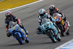 Fabio Quartararo, Estrella Galicia 0,0, Danny Kent, Leopard Racing, et Miguel Oliveira, Red Bull KTM Ajo