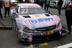 La voiture de Lucas Auer, ART Grand Prix Mercedes-AMG C63 DTM après son accident