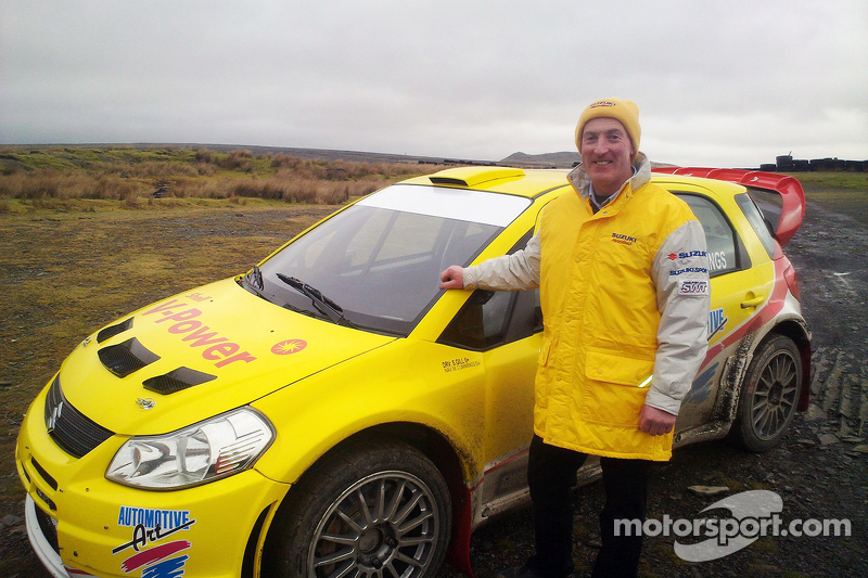 Гвиндаф Эванс. Тесты Suzuki SX4 WRC. Уэльс, 2010 год.