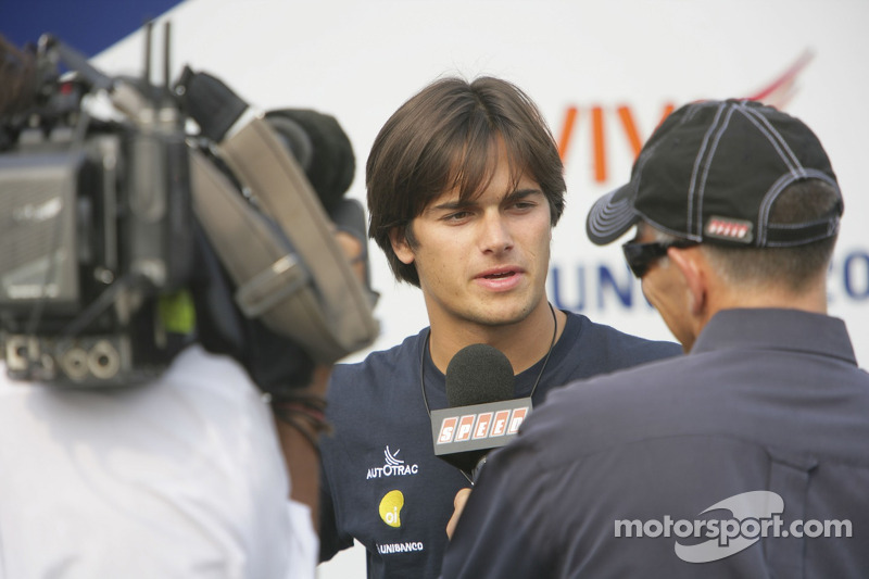 Nelson A. Piquet gives an interview to Peter Windsor of Speed TV