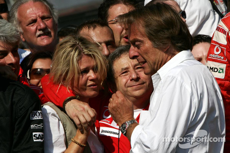 Emotional moments for Corina Schumacher, Jean Todt and Luca di Montezemolo