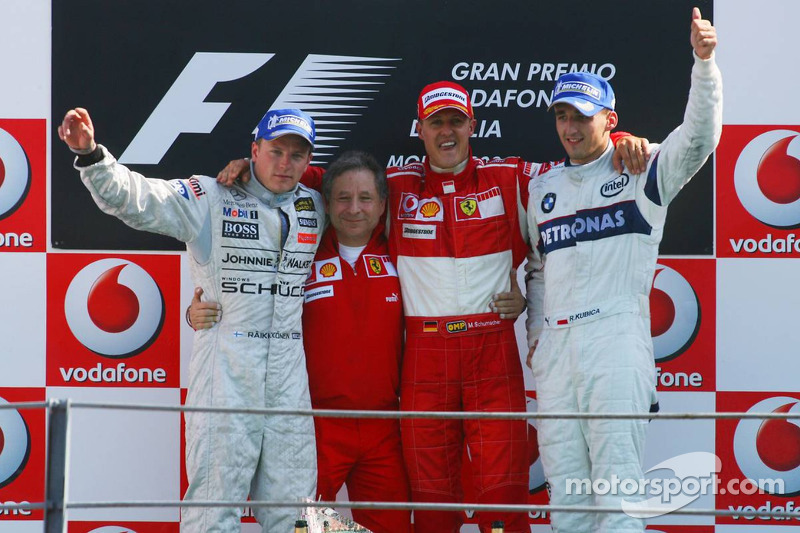 Michael Schumacher, Kimi Raikkonen, Robert Kubica, Jean Todt - Grand Prix Włoch 2006