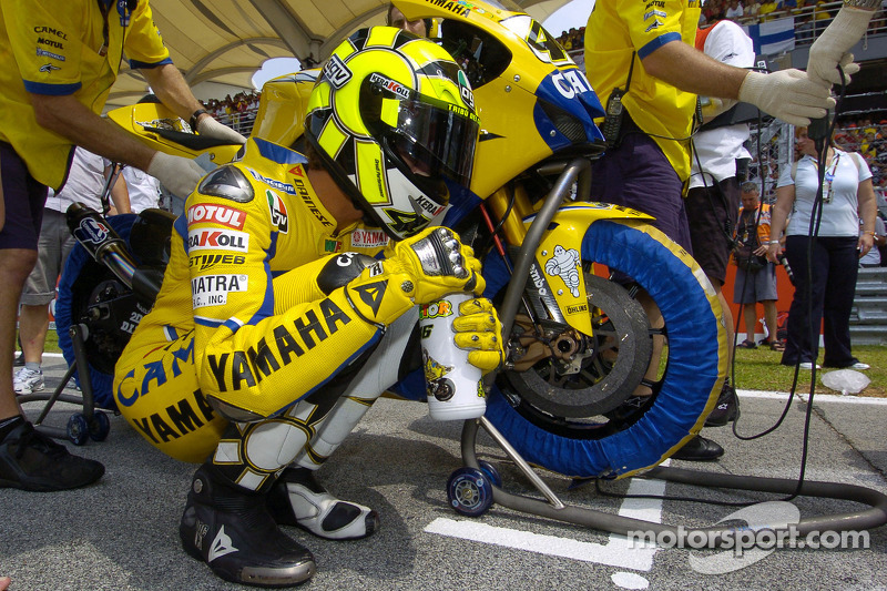 Valentino Rossi en la parrilla de salida