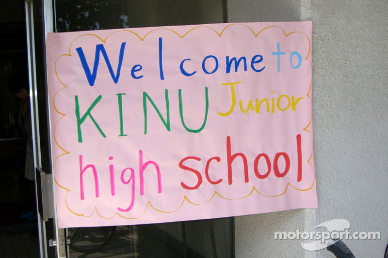 Casey Stoner visits a local school