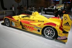 The race trim version of the 2007 Porsche RS Spyder presentation is presented at the Paris Auto Show