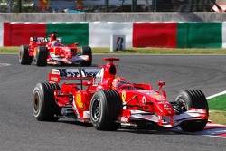 Michael Schumacher leads Felipe Massa