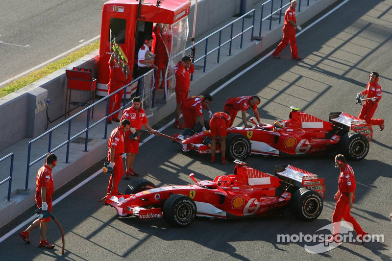 Michael Schumacher ve Luca Badoer