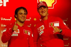 Shell press conference: Michael Schumacher and Felipe Massa