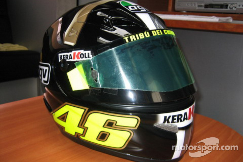 El casco de Valentino Rossi