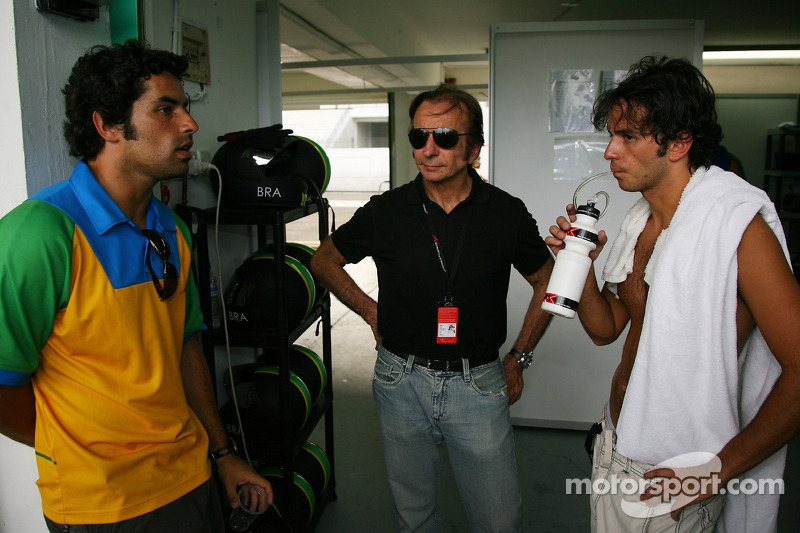 Raphael Matos com Emerson Fittipaldi e Tuka Rocha