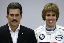 Dr. Mario Theissen, BMW-Motorsportdirektor; und Sebastian Vettel, BMW Sauber