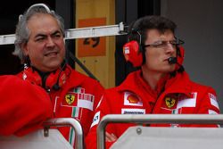 Luigi Mazzola Scuderia Ferrari, Test Team Manager, and Chris Dyer, Scuderia Ferrari, Race Engineer