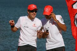 Fernando Alonso, McLaren Mercedes and Lewis Hamilton, McLaren Mercedes - Vodafone and McLaren Merced