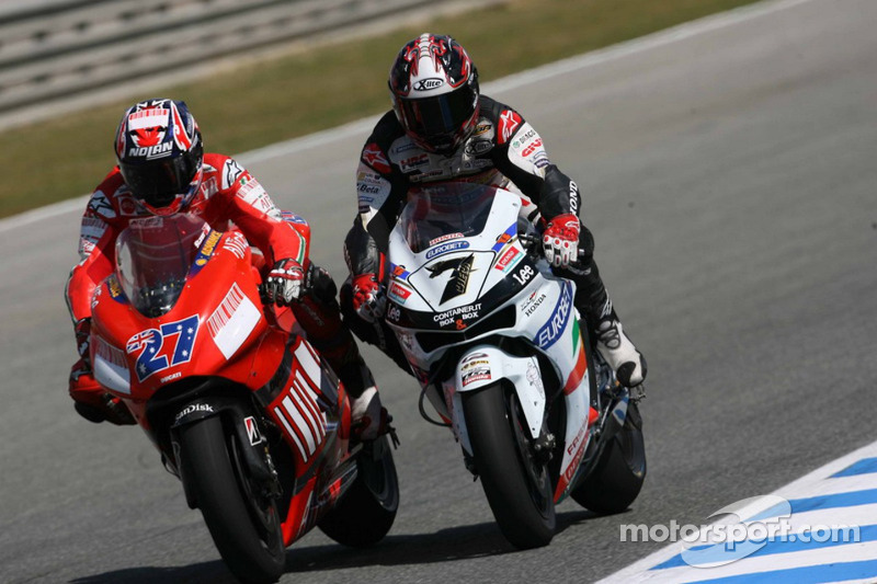 Casey Stoner and Carlos Checa