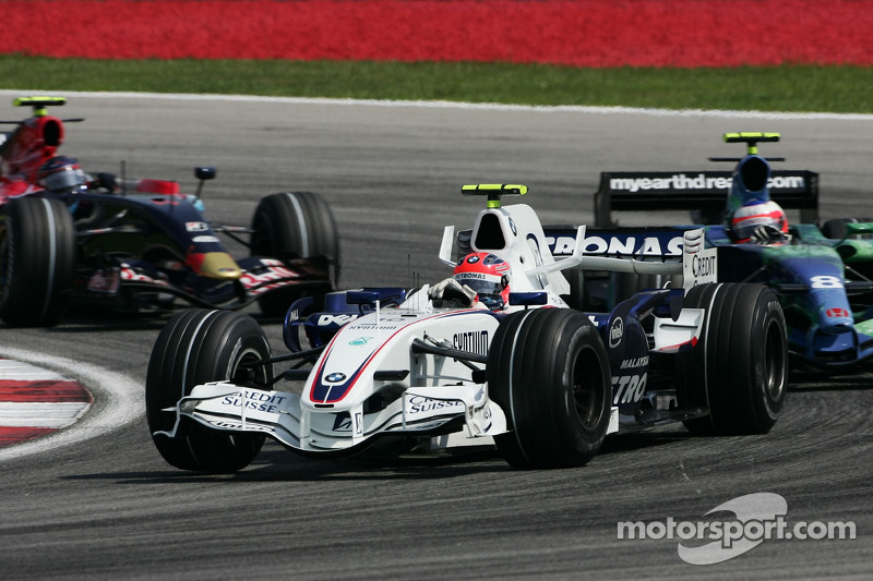 Robert Kubica, BMW Sauber F1 Team, F3.07 ve Rubens Barrichello, Honda Racing F1 Team, RA107