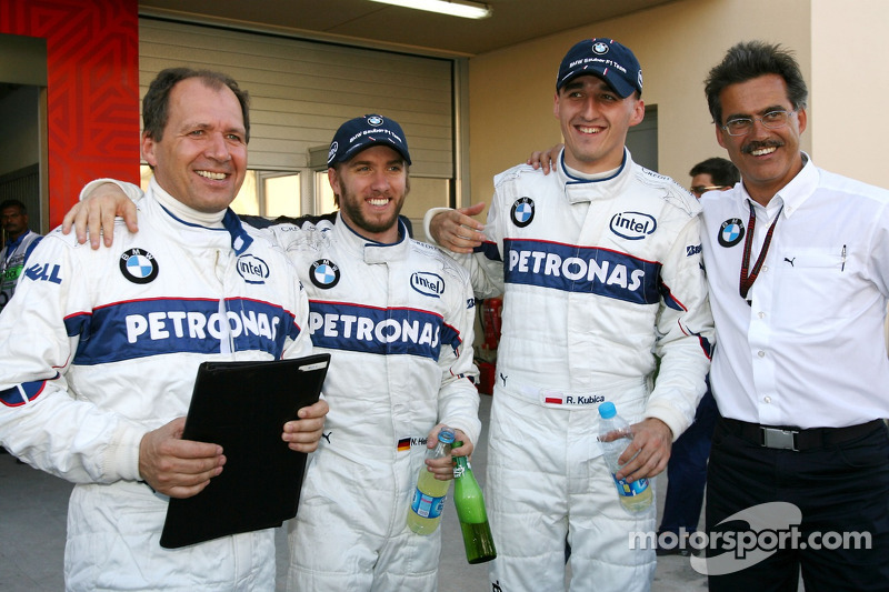 Nick Heidfeld, BMW Sauber F1 Team, Robert Kubica, BMW Sauber F1 Team, Dr. Mario Theissen, BMW Saube