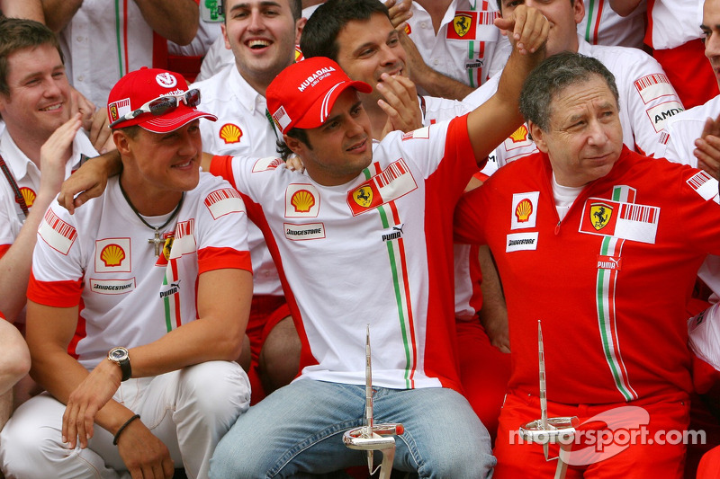 Victory celebrations, Ferrari: Michael Schumacher, Scuderia Ferrari, Advisor, Felipe Massa, Scuderia