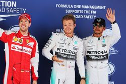 Себастьян Феттель, Ferrari, Нико Росберг и Льюис Хэмилтон, Mercedes AMG F1