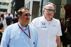 Sheikh Mohammed bin Essa Al Khalifa, CEO of the Bahrain Economic Development Board and McLaren Shareholder with Mansour Ojjeh, McLaren shareholder