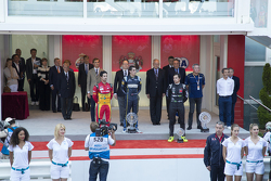 Podium: Lucas di Grassi and Sébastien Buemi and Nelson Piquet Jr.