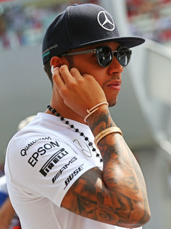Lewis Hamilton, Mercedes AMG F1 en el desfile de pilotos