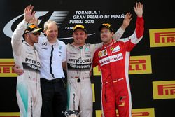 Льюис Хэмилтон, Mercedes AMG F1 Team и Нико Росберг, Mercedes AMG F1 Team и Себастьян Феттель, Scuderia Ferrari