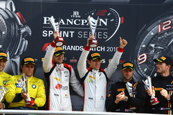 Podium: winners Robin Frijns, Laurens Vanthoor