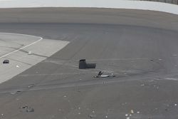 Debris after Josef Newgarden's crash