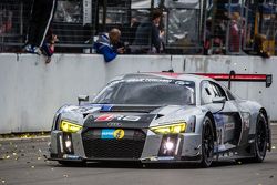 Race winner #28 Audi Sport Team WRT Audi R8 LMS: Christopher Mies, Edward Sandström, Nico Müller, Laurens Vanthoor celebrates