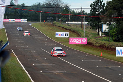 Matías Rossi, Toyota Team Argentina, Facundo Chapur, Equipo Fiat Petronas, y Franco Vivian, Equipo Y