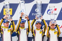 Podium: tweede plaats #25 Marc VDS Racing BMW Z4 GT3: Maxime Martin, Lucas Luhr, Markus Palttala, Ri