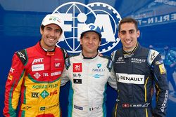 Polesitter Jarno Trulli with Lucas di Grassi and Sébastien Buemi