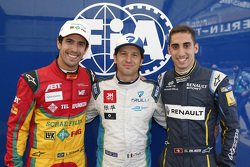 Polesitter Jarno Trulli with Lucas di Grassi and Sébastien Buemi