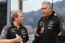 (L to R): Robert Fernley, Sahara Force India F1 Team Deputy Team Principal with Dr. Vijay Mallya, Sahara Force India F1 Team Owner