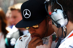 Lewis Hamilton, Mercedes AMG F1 en la parrilla